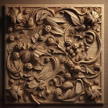 Patterns and decorations stl material 4 3d model